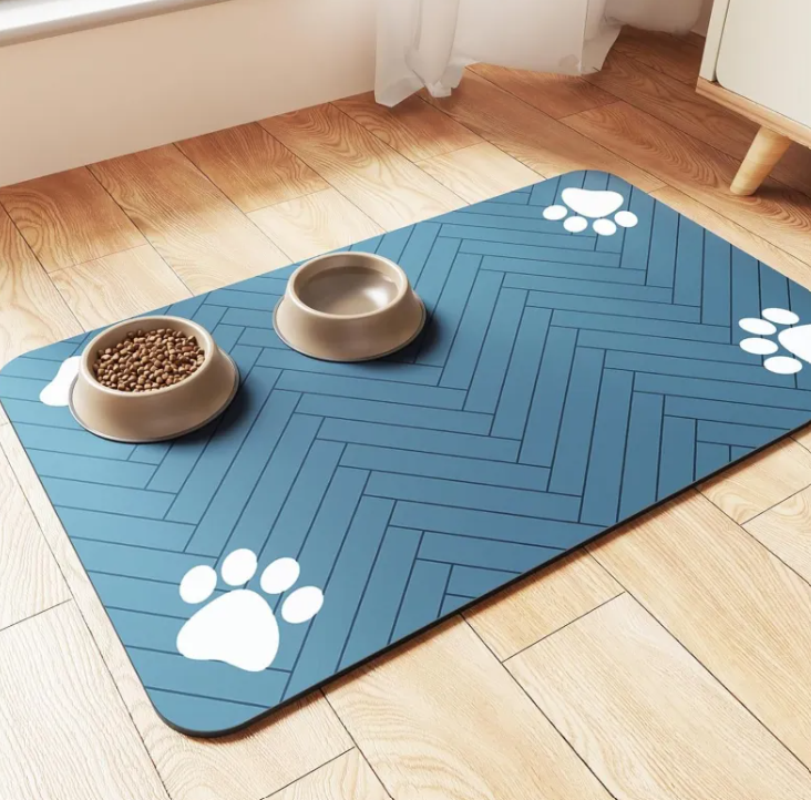 Quick-Dry Cat Feeding Mat — Diatom Stone