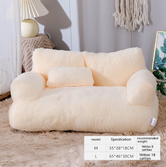 Luxury Plush Cat Bed — Deep Sleep Nest