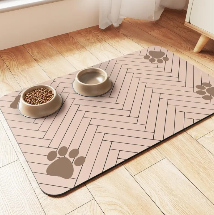 Quick-Dry Cat Feeding Mat — Diatom Stone