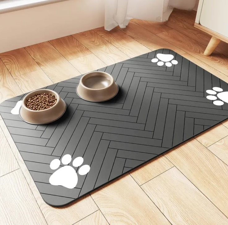 Quick-Dry Cat Feeding Mat — Diatom Stone
