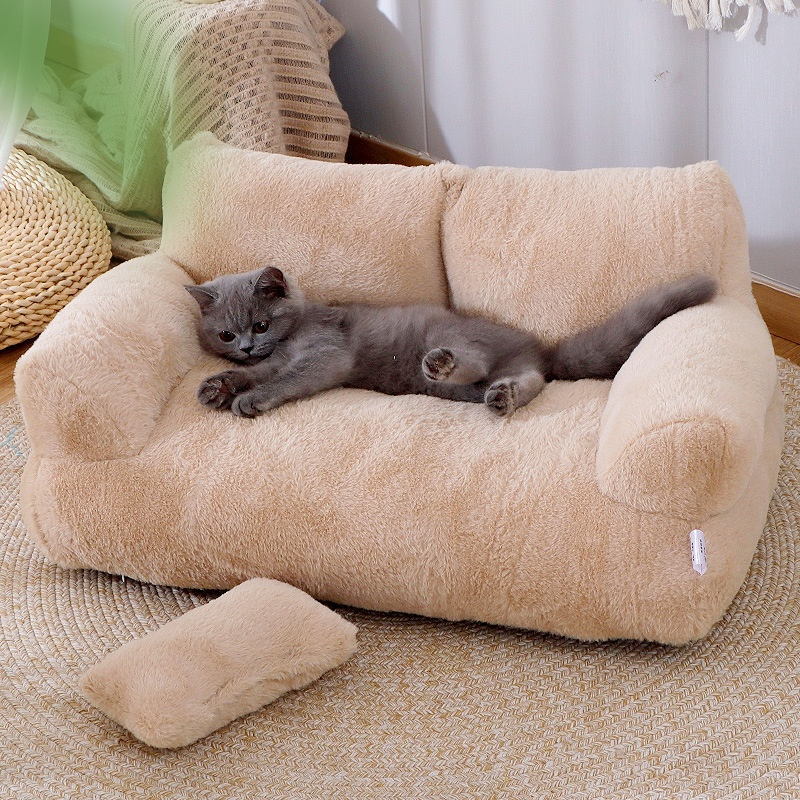 Luxury Plush Cat Bed — Deep Sleep Nest