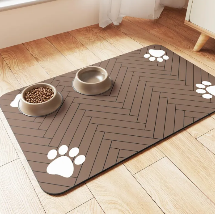 Quick-Dry Cat Feeding Mat — Diatom Stone
