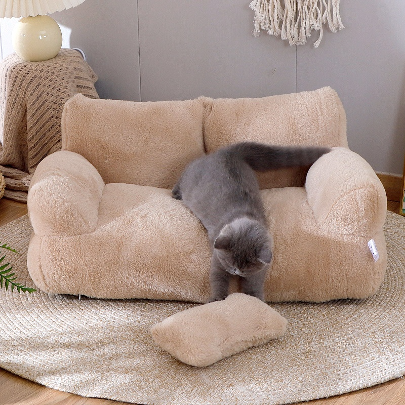 Luxury Plush Cat Bed — Deep Sleep Nest