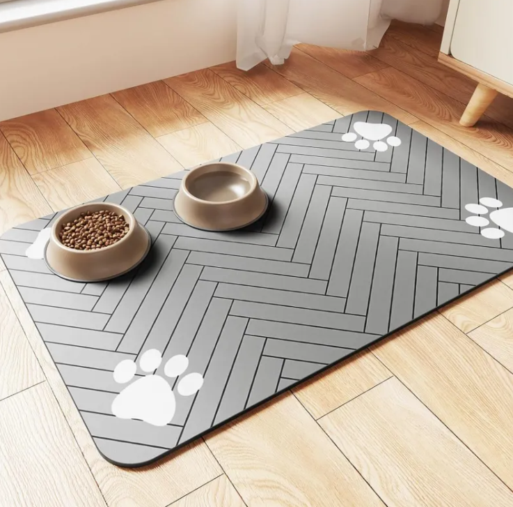 Quick-Dry Cat Feeding Mat — Diatom Stone